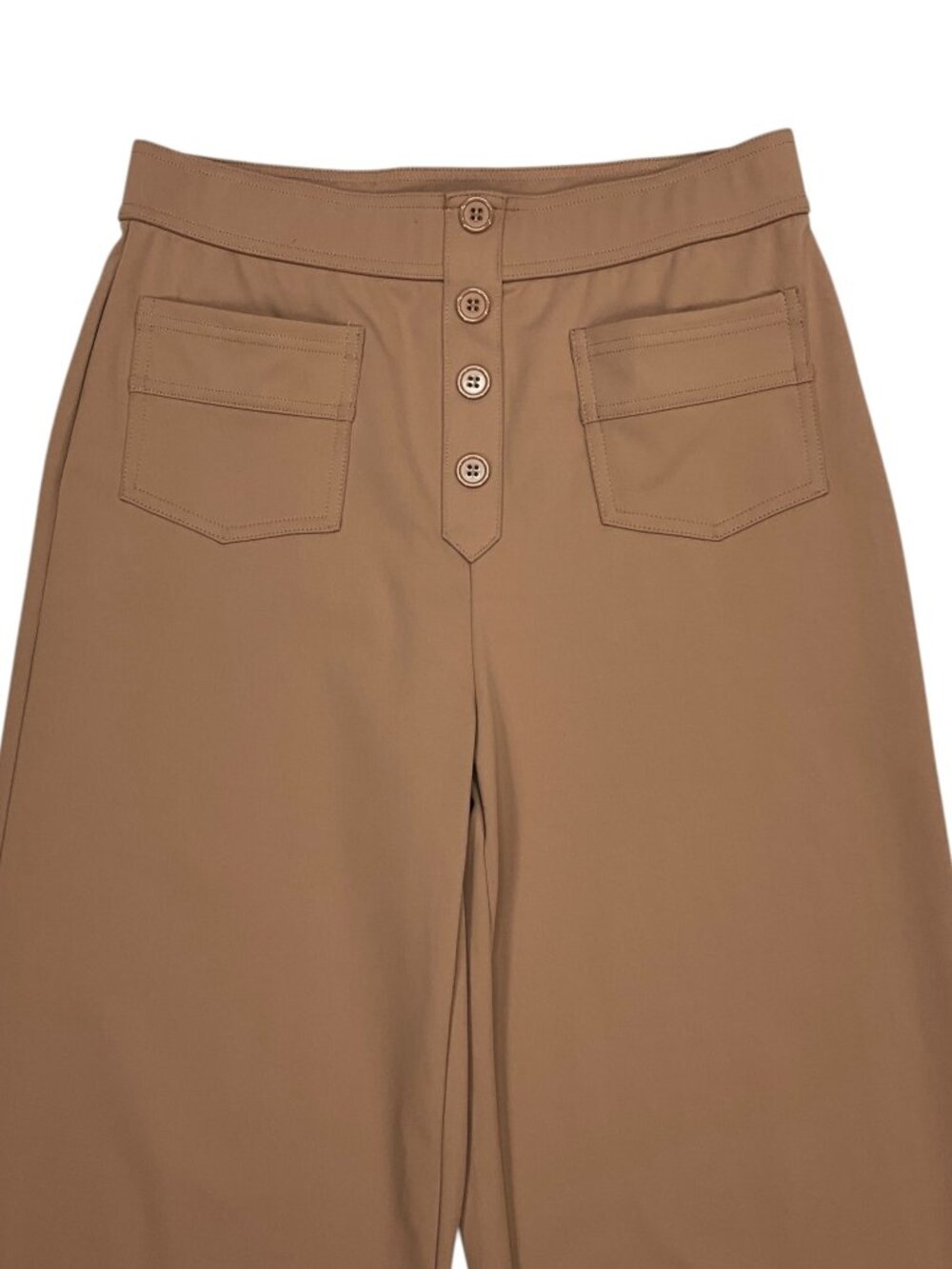 Halara DayStretch High Waisted Pockets Straight Leg Pant M Tan - Picture 8 of 14